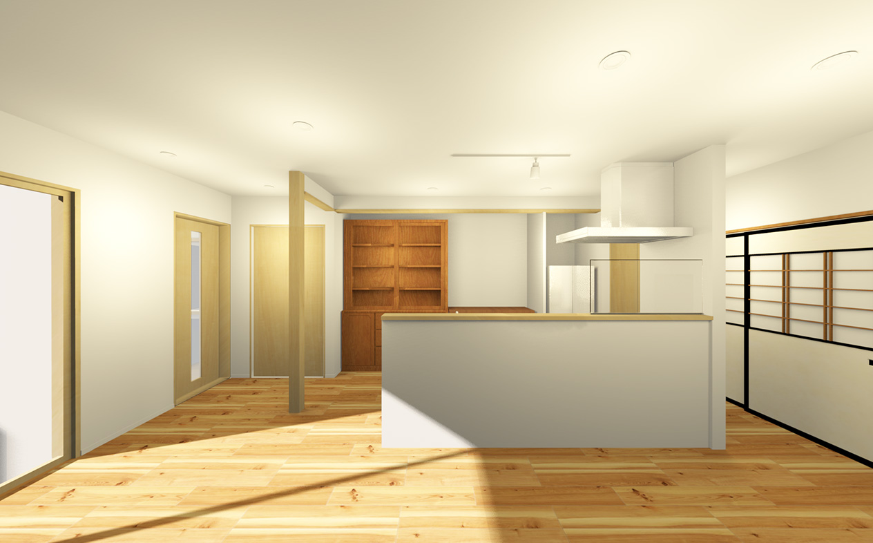 空き家となった実家へ親子２世帯がﾘﾀｰﾝ同居の為のﾘﾉﾍﾞｰｼｮﾝ 01